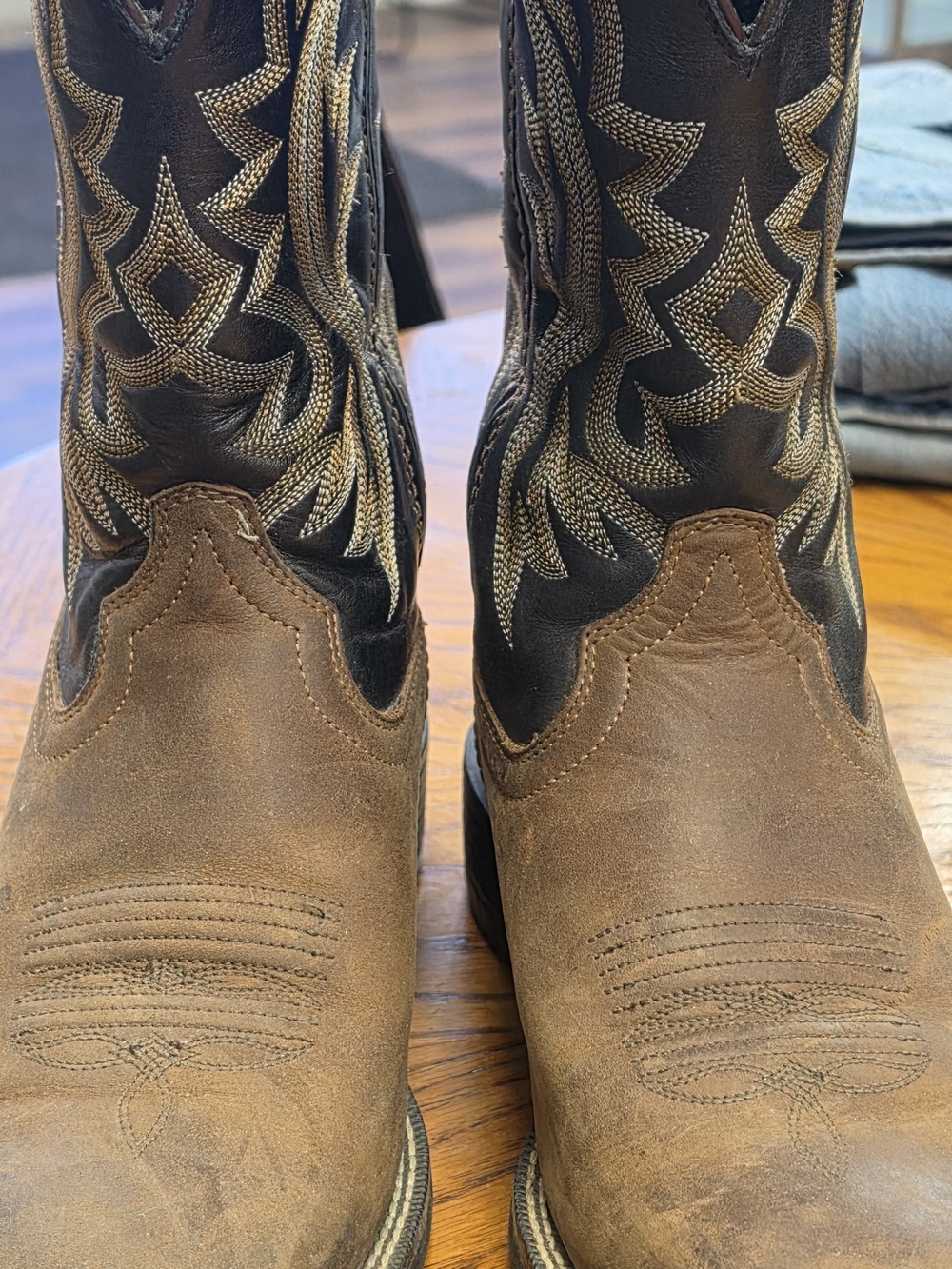 Durango Brown and Black Western Cowboy Boots
